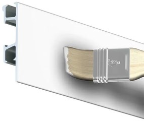 Závěsný systém na obrazy - SET Click Rail PRO bílá přetíratelná (6x perlon 6x AG)