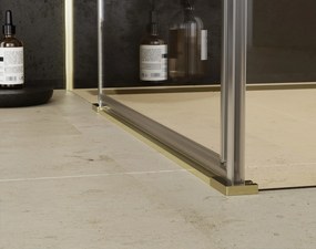 Besco Štvorcový sprchový kút PIXA GOLD SQ 90x90, výška 195 cm - bez vaničky BESCO-Orientácia: Pravá