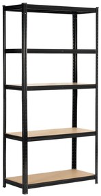 Kovový regál REGMET 90x40x180 cm černý