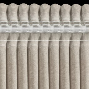 ZÁVES NA PÁSKE VELMA 140X270 CM TMAVOBÉŽOVÁ