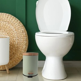 Svetlozelený nášľapný kovový odpadkový kôš 3 l Greenish – Orion