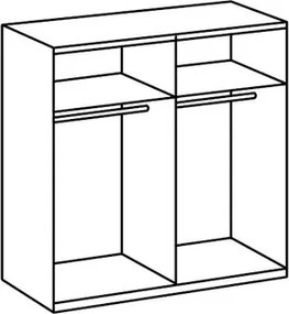 Šatník s posuvnými dverami Liverpool, 180 cm, dub