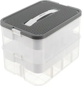 KRUZZEL Box na stavebnice s 2 úrovňami - organizér na hračky - Kruzzel