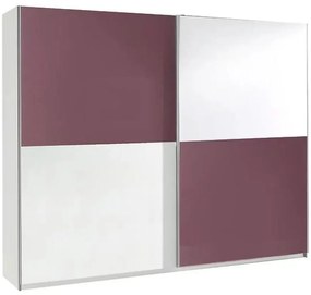 Skriňa Lux 10 fialová lesklá/biela lesklá 244 cm