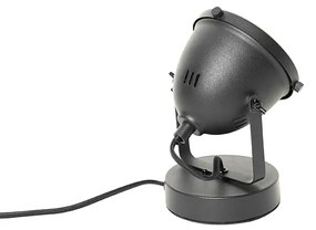 Priemyselná stolná lampa čierna 18 cm - Emado