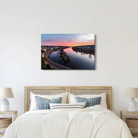 Obraz nočnej Prahy (90x60 cm)