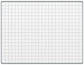 Biela keramická popisovacia tabuľa s potlačou ekoTAB, 1200 x 1000 mm, štvorce / raster