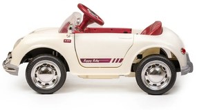 Baby Mix Detské elektrické autíčko Retro Pearl, biela