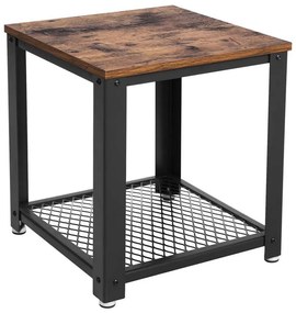 Odkladací stolík ELDUR hnedý/čierny