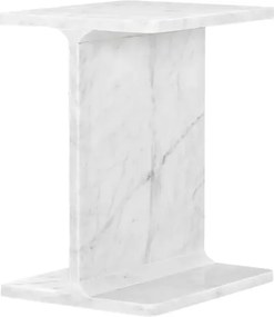Odkladací stolík Avola 30 cm biely mramor
