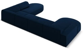 Modrá zamatová rohová pohovka (pravý roh) Jodie - Micadoni Home