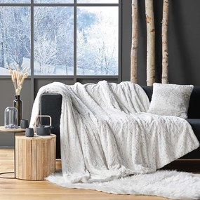 Sivobéžová deka z umelej kožušiny 180x220 cm Alaska – douceur d'intérieur