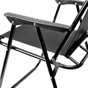 Skladacia kempingová stolička čierna