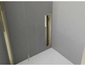Mexen Exo, skladací sprchový kút 90 x 80 cm, číre sklo, zlatá, 816-090-080-50-00