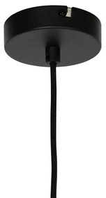 Moderné závesné svietidlo zlaté s jantárovým sklom - Drop