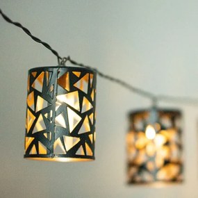 LED Solárna reťaz 10xE12/3,65m IP44 teplá biela