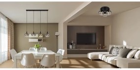 Globo 15548-3D - Prisadený luster MAXY 3xE27/40W/230V čierna