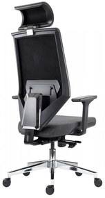 Kancelárska ergonomická stolička EDGE — látka, sivá, nosnost 150 kg