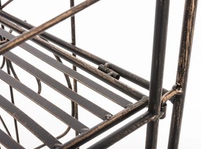 Kovová polica regál Lenja - Bronzová