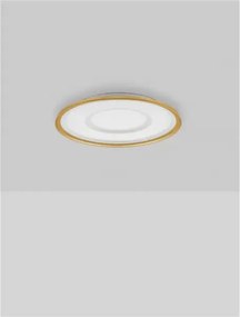 LED stmievateľné zlaté dizajnové stropné svietidlo Figin 60 s diaľkovým ovládaním 49W