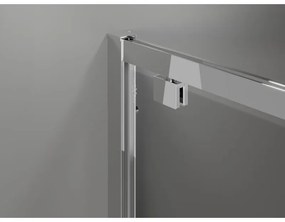 Mexen Exo, sprchovací kút s krídlovými dverami 80 x 70 cm, 6mm číre sklo, chrómový profil, 8182-080-070-01-00