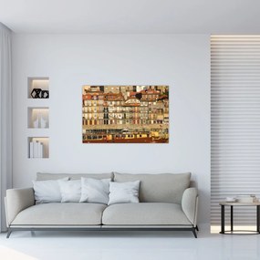 Obraz - Nábrežná štvrť, Portugalsko (90x60 cm)