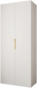 Šatníková skriňa 100 cm Carmela 40-4 (biela + zlatá). Akcia -19%. Vlastná spoľahlivá doprava až k Vám domov. 1126634