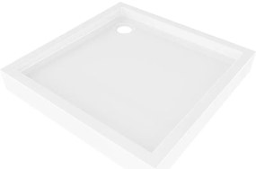 Mexen Flow+, štvorcová sprchová vanička 90 x 90 cm, biela lesklá, 46S109090H