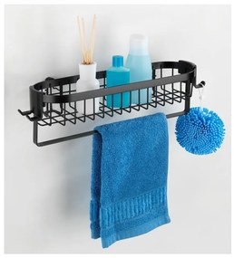 Čierna nástenná polička Wenko Classic Plus