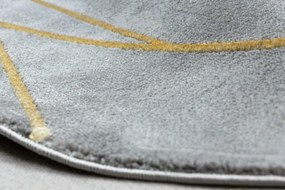 Dywany Łuszczów Kusový koberec Emerald 1022 grey and gold kruh - 160x160 (priemer) kruh cm