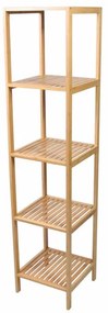 Divero bambusový regál 5 políc 33 x 33 x 146 cm prírodný D104131