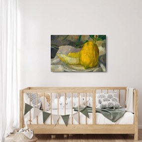 Obraz - French 19th Century, Melon and Lemon, reprodukcia (90x60 cm)