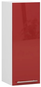 Horná kuchynská skrinka OLIWIA W 30 H720 biela / červená, lesk