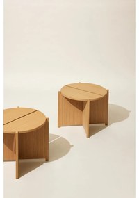 Okrúhly odkladací stolík v dekore duba ø 55 cm Dash – Hübsch