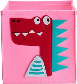 Dětský úložný box DINOSAUR růžový