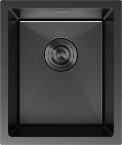 Mexen Trixo, 1-komorový nerezový drez 370 x 440 mm, čierna, 6412371000-70