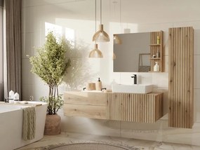 Závěsná koupelnová skříňka Ryfo 31 cm dub evoke