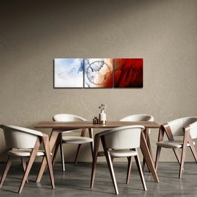 Obraz - Dobro a zlo (s hodinami) (90x30 cm)