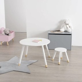 Biela detská stolička STOOL WHITE