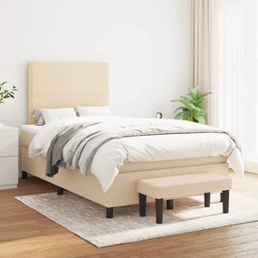 Boxspring posteľ s matracom krémový 120x200 cm látka 3136506