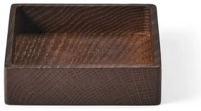 Hnedý dekoratívny drevený úložný box 11x11x3 cm Square S – LIND DNA