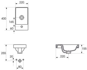 Cersanit S801-218-DSM-Kúpeľňová skrinka s umývadlom MODUO SLIM 40 cm biela, vysoký lesk