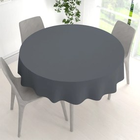 Biante Dekoračný okrúhly obrus Rongo RG-017 Tmavo sivý Ø 110 cm