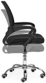 ModernHome Kancelárska stolička čierna - 5 koliesok