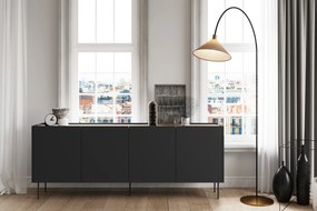 Komoda Desin 220 cm - čierny mat / dub nagano