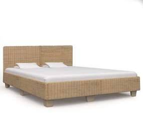 vidaXL Ručne pletený posteľný rám, pravý ratan 180x200 cm