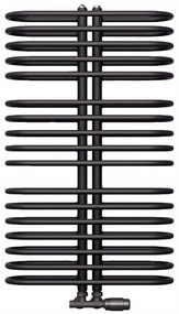 Regnis LEVEL II, vykurovacie teleso 600x580mm so stredovým pripojením 50mm, 492W, čierna matná, LEVEL580/600/D50/BLACK