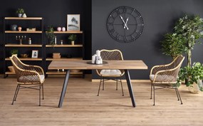 Rozkladací jedálenský stôl BERLIN v dekore orech 140(180)x85