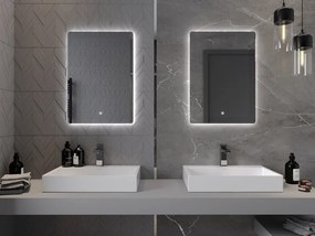 Mexen Sun, LED kúpeľňové zrkadlo s podsvietením 50 x 70 cm, 6000K, ochrana proti zahmlievaniu, 9807-050-070-611-00