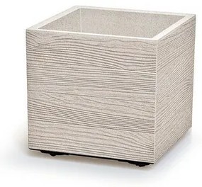 Kvetináč MADERA SQUARE ECO WOOD 38,5 cm , bielyECO, L
